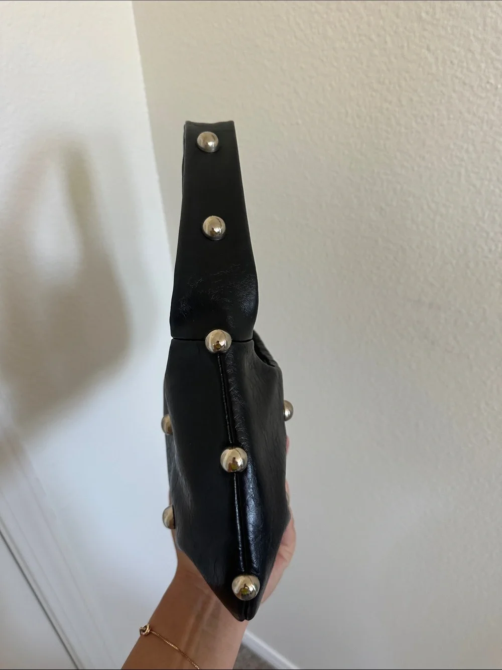 Studded Black Shoulder Bag